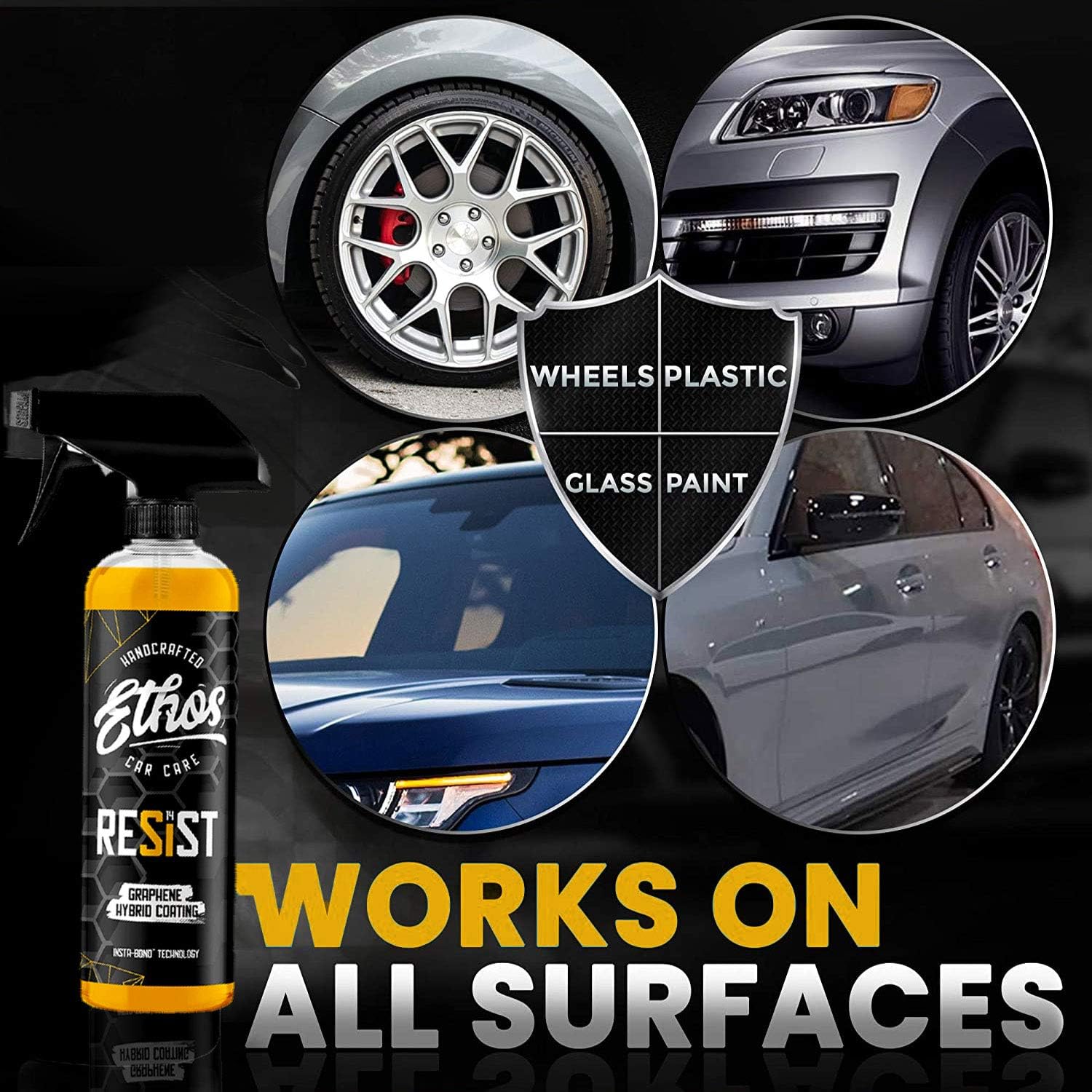 Ethos Resist - UV Ceramic Coating for Cars - Reduces Water Spotting - Enhances Coatings - Graphene Ceramic Coating Protection for Car, Boat, RV, Truck