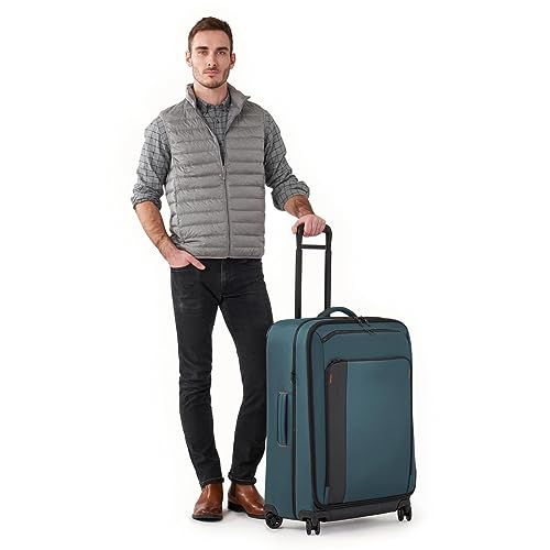 Briggs & Riley Domestic 22" Carry On Expandable Spinner - Luggage for Travel, Suitcases with Wheels, Softside Rolling Bag for Men & Women, Self-Repairing Zipper - ZDX Collection, Hunter