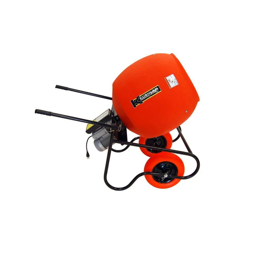 Kushlan Products 600DD Wheelbarrow Mixer,6 Cu ft,115V,3/4HP