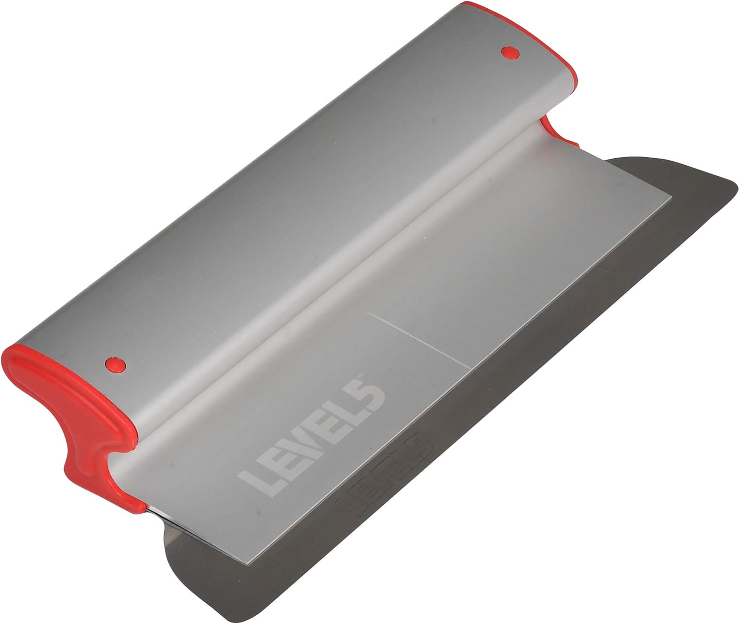 LEVEL5 14" Skimming Blade | Smoothing/Knock-Down Knife | Extruded Aluminum & European Stainless Steel Construction | High-Impact End Caps | Sheetrock Drywall Gyprock Wall-Board Plasterboard | 4-914