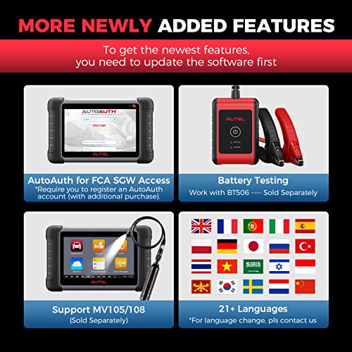 Autel MaxiCOM MK808S-TS Scanner, 2024 Complete TPMS Check/Activate/Relearn Tool, Same as MX808S-TS MK808Z-TS, 28+Service, BT Full System Scan,Bidirectional, FCA AutoAuth,Upgrade of MK808BT PRO MK808S