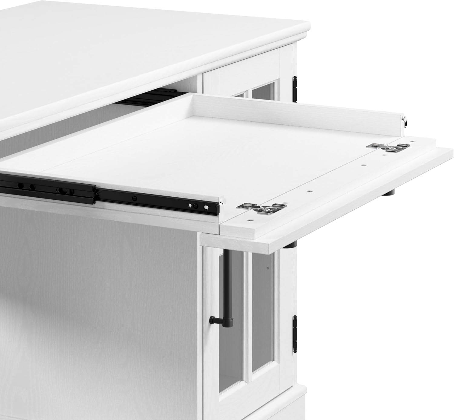 Bush Furniture Westbrook 60W Computer Desk with Hutch and Storage in White Ash | Farmhouse Desk for Home Office Workspace