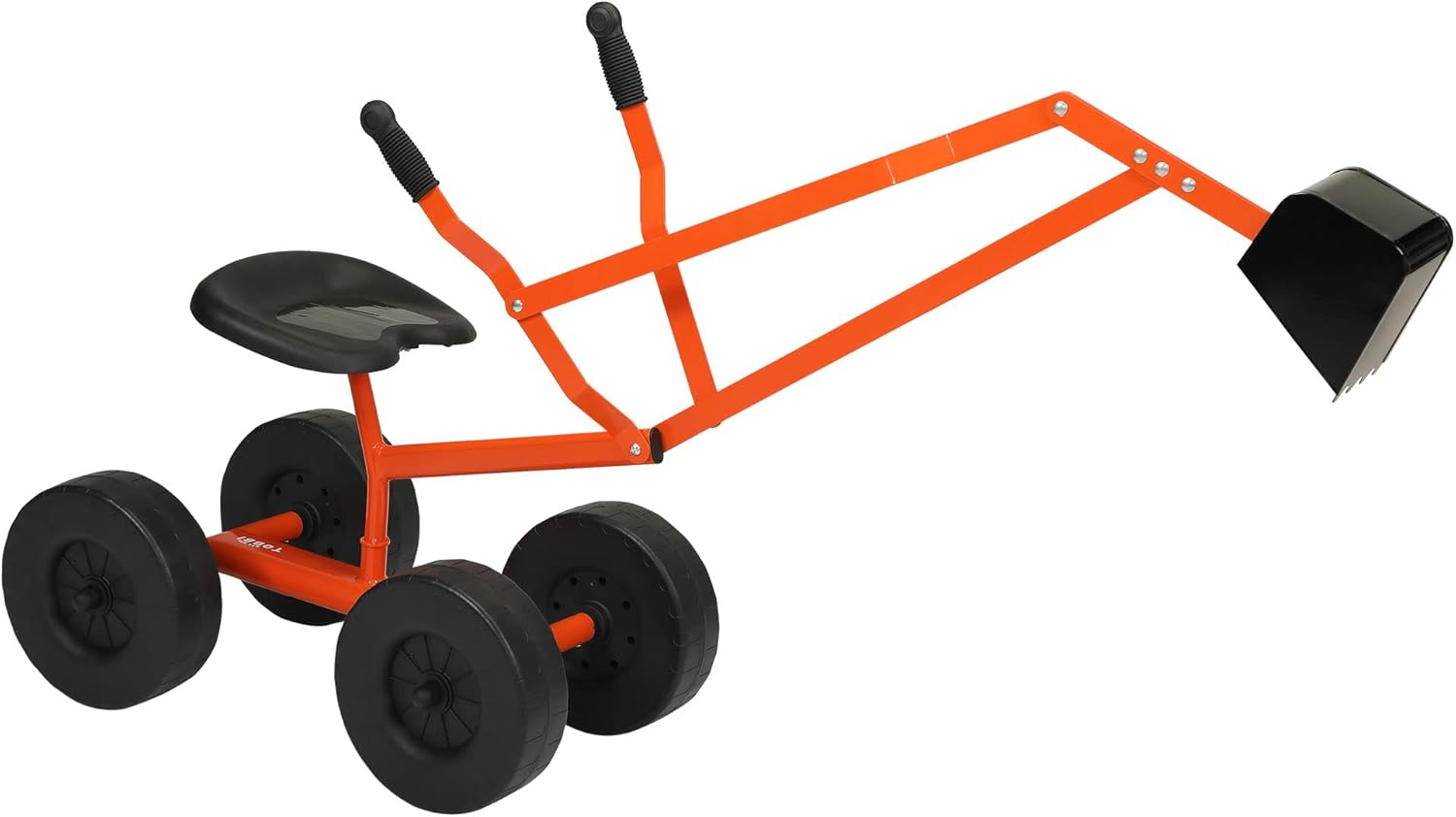 Kids Ride On Sand Digger Toy, Sandbox Digger Excavator Toys for Boys & Girls, Outdoor Construction Toys for Sand, Dirt, Snow and Beach, Orange