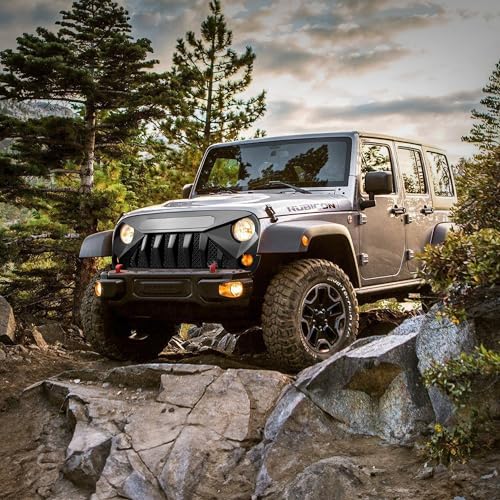 American Modified Gladiator Vader Easy Installation Front Grille Cover Compatible with Jeep Wrangler 2007 to 2018, JK/JKU, Rubicon, and Sahara Sport, Matte Black