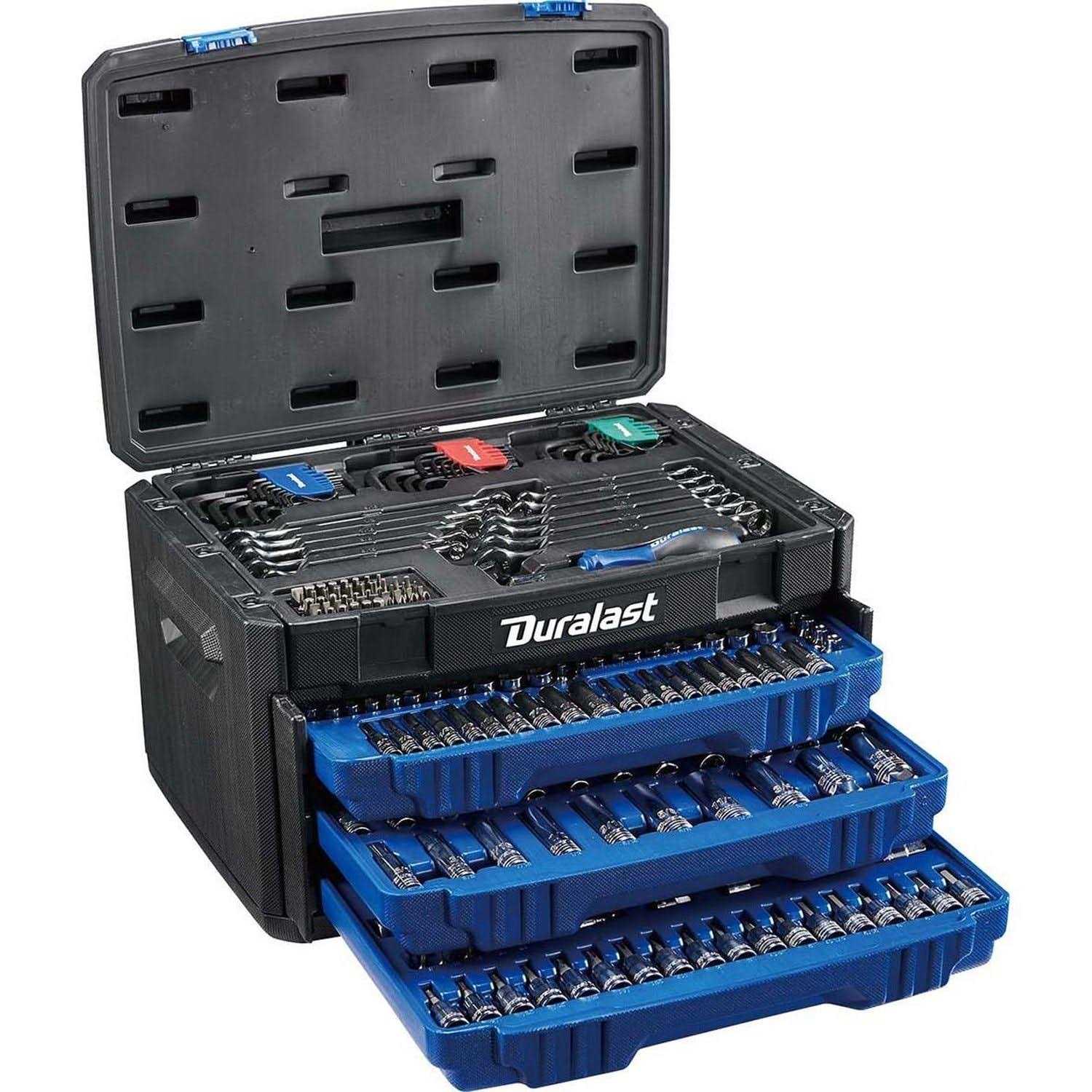 Duralast 1/4In, 3/8in and 1/2in Drive Mechanics Tool Set 265 Piece at AutoZone 61-960 - Shop Hardware Tools Online Store