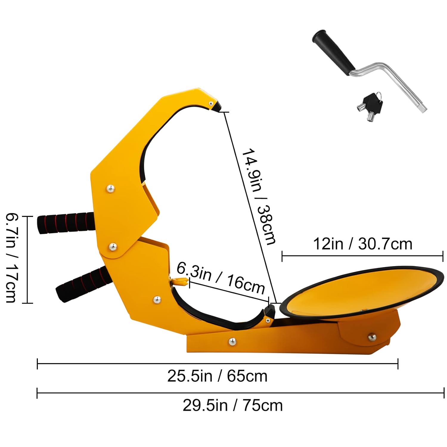 Mophorn 2pcs Wheel Lock Clamp Boot Tire Claw Heavy-Duty Anti Theft Parking Boot Car Tire Claw Parking Boot Lock (2 pc)