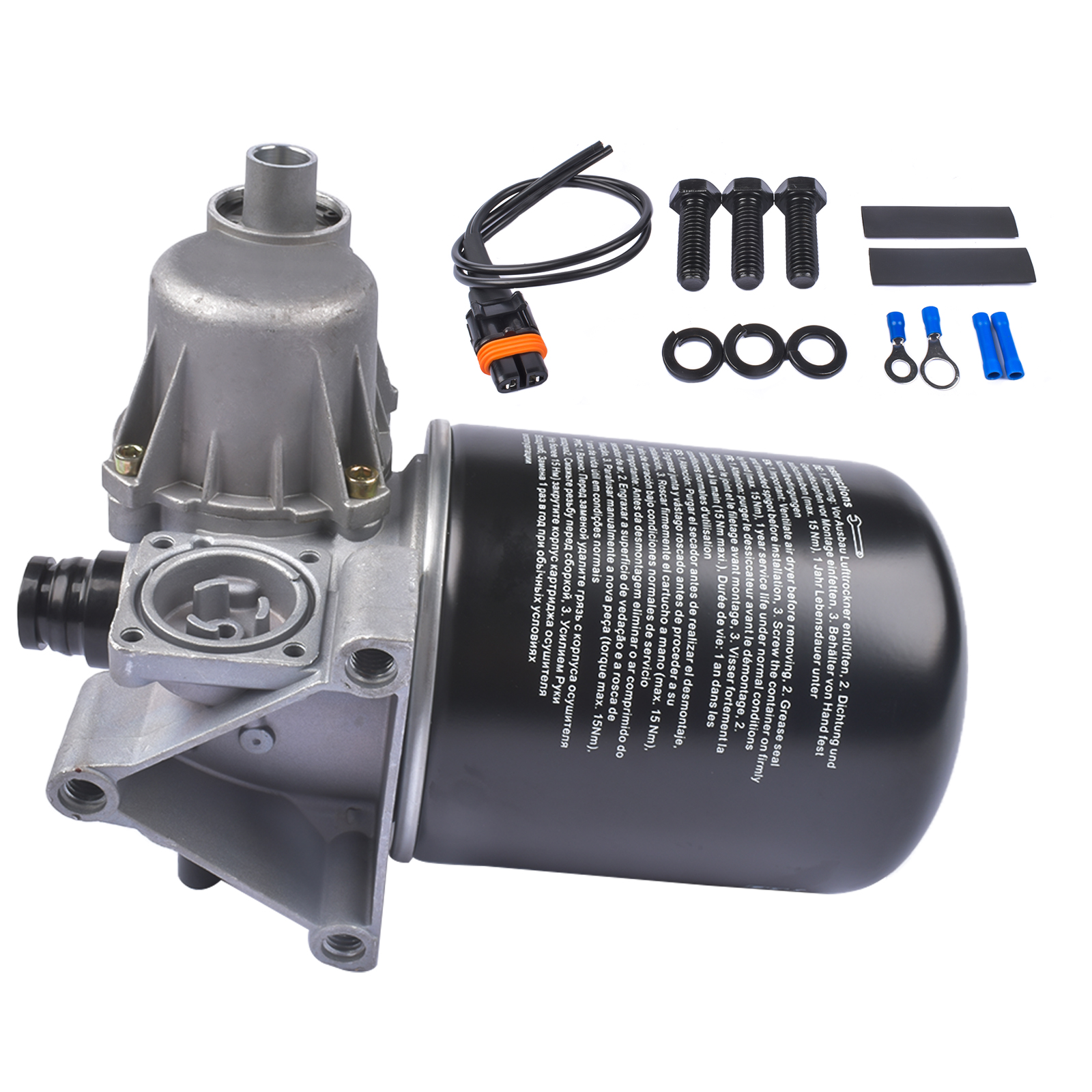 12V Air Dryer for Meritor-Wabco System Saver 1200 Series, Volvo, Kenworth, Peterbilt 379, Cascadia Or Other Trucks