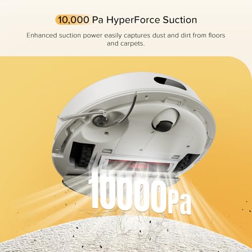 roborock Q5 Max+ Robot Vacuum with Self-Empty Dock, Upgraded from Q5+, 5500 Pa Suction, DuoRoller Brush, Hands-Free Cleaning for up to 7 Weeks, PreciSense LiDAR Navigation, App & Voice Control