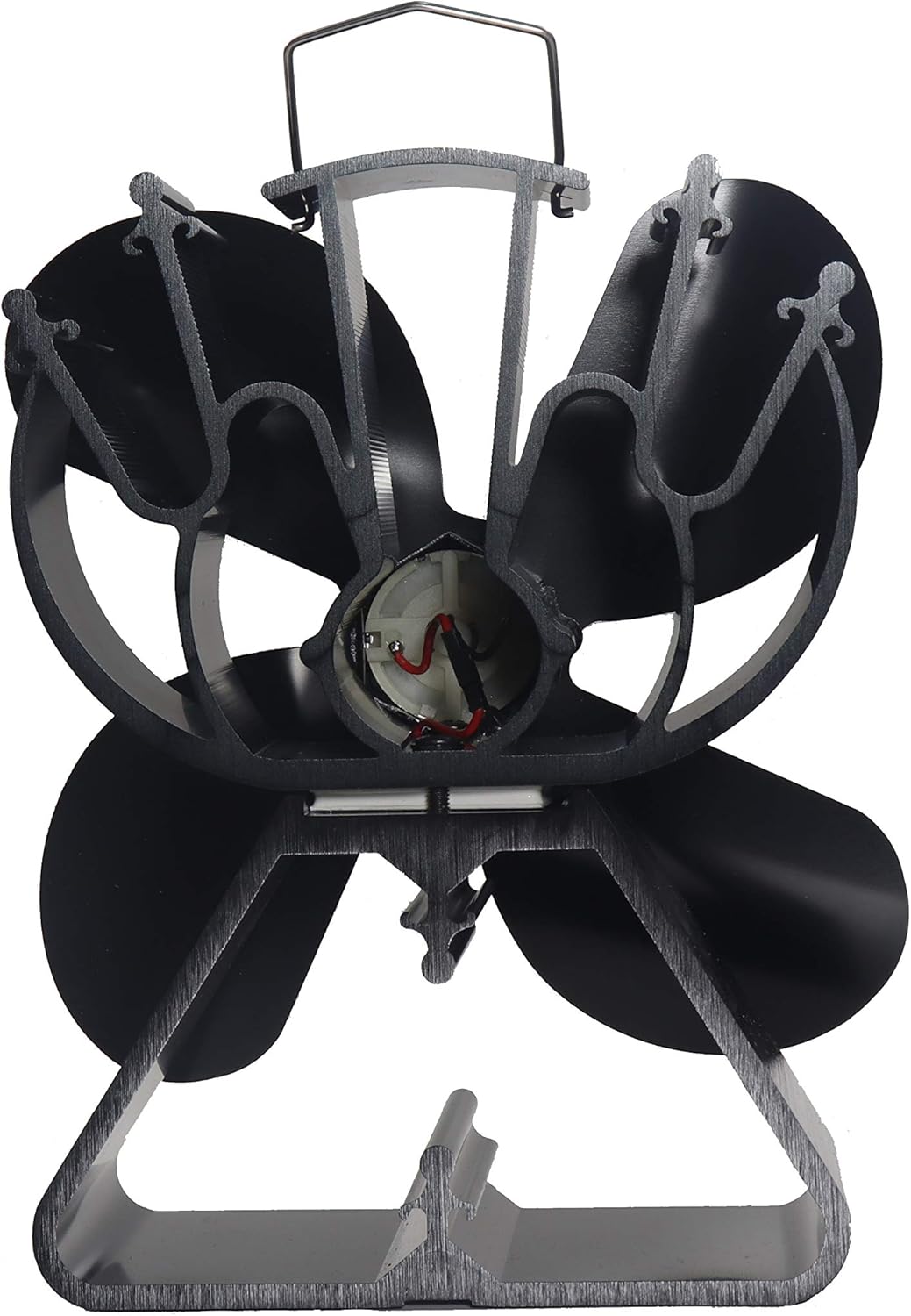 VODA Stove Fan Newly Upgraded 4 Blades Heat Powered Stove Eco Fans for Wood Log Burner Fireplace Larger Air Flow About 240CFM Pack of 2
