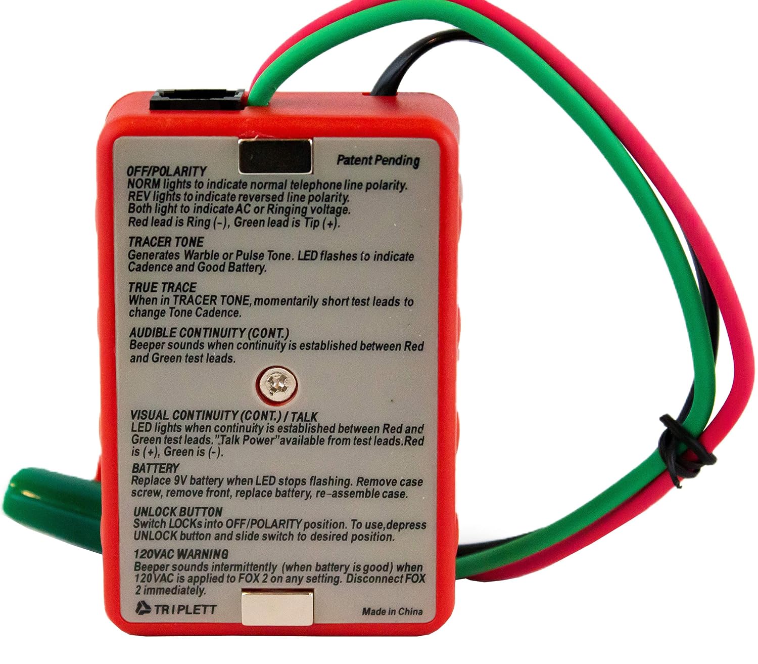Triplett Fox & Hound Premium Tone and Probe Wire Tracing Kit Generates Multiple Tones with Adjustable Sensitivity for Electrical Wire, LAN Cable, Telephone, and More (3399)