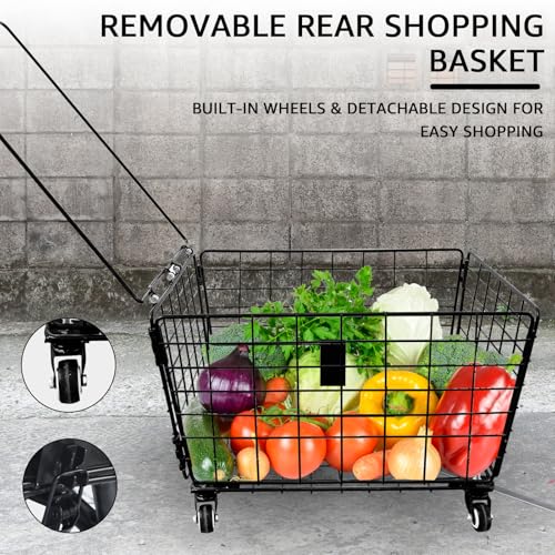 Upgraded Adult Tricycle, 7 Speed Tricycle for Adults with Front & Rear Baskets, 3 Wheel Bikes for Adults, Adult Tricycles for Women Men Seniors, Adult Trike, 26 inch Three Wheel Bikes