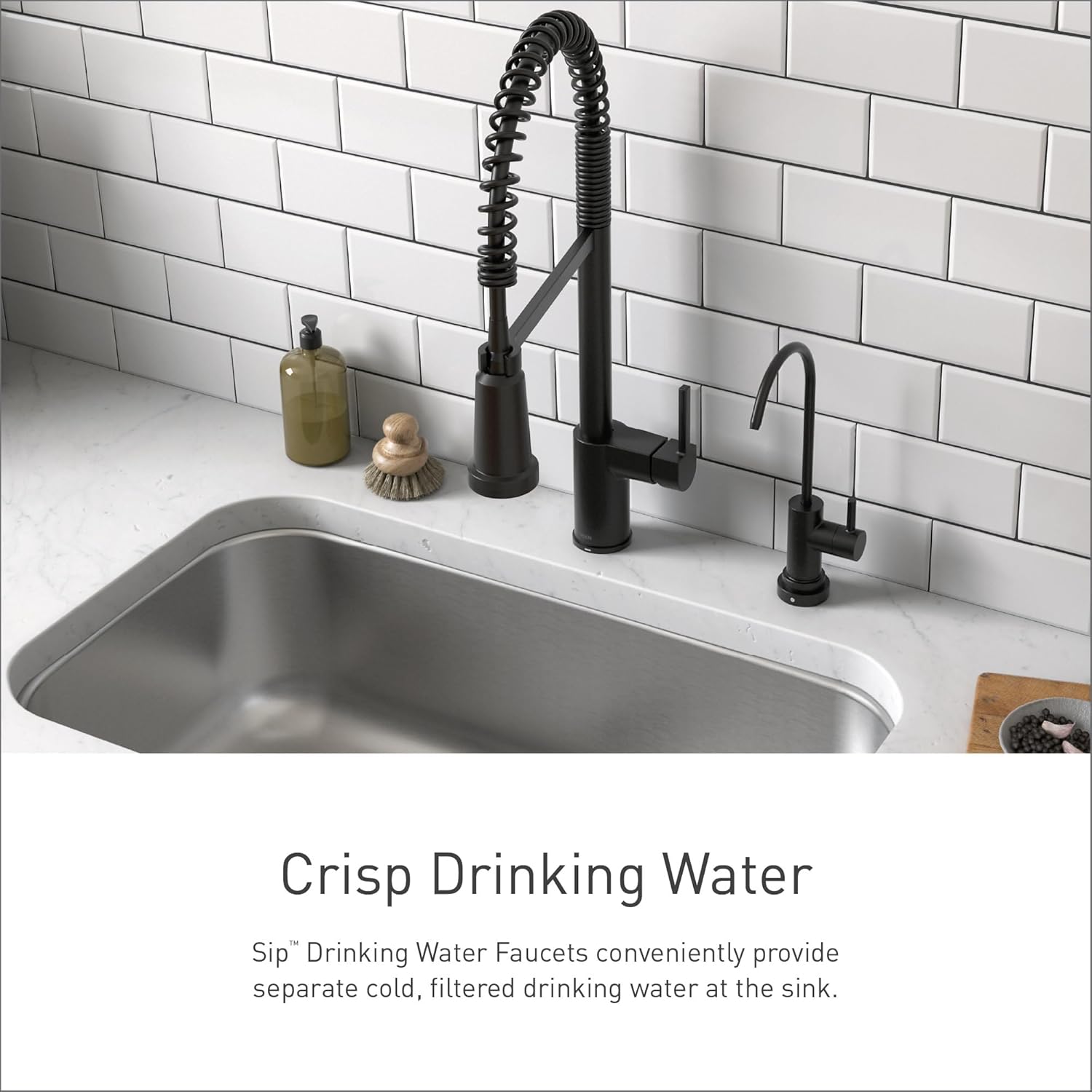 Moen F7600SRS SIP One-Handle High Arc Beverage Faucet, Spot Resist Stainless