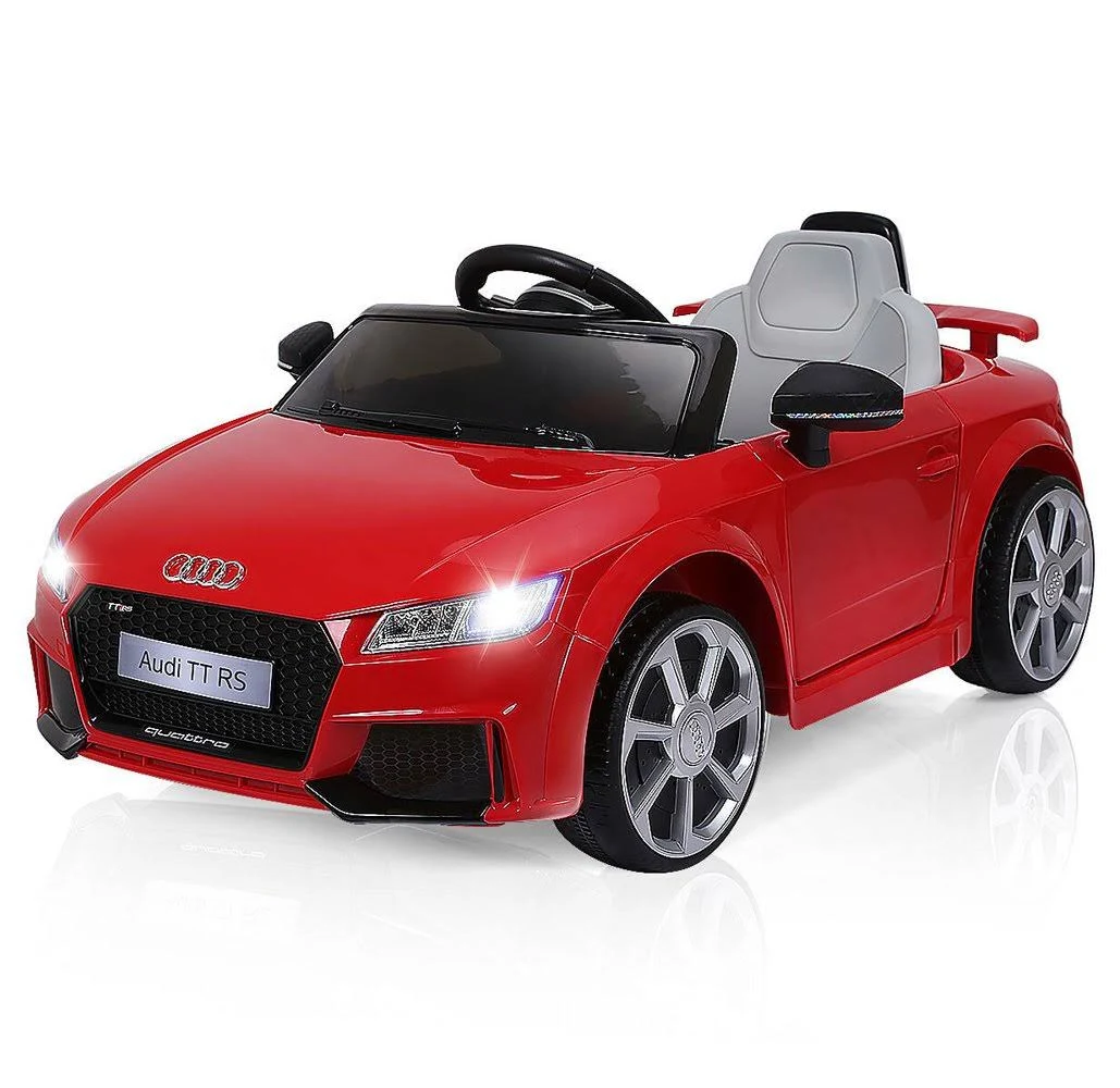 Gymax 12V Audi TT RS Electric Kids Ride on Car Licensed Remote Control MP3, White