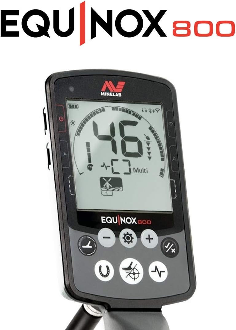 Minelab Equinox 800 Multi-IQ Metal Detector w/Pro Find 20 Pinpointer, Carry Bag