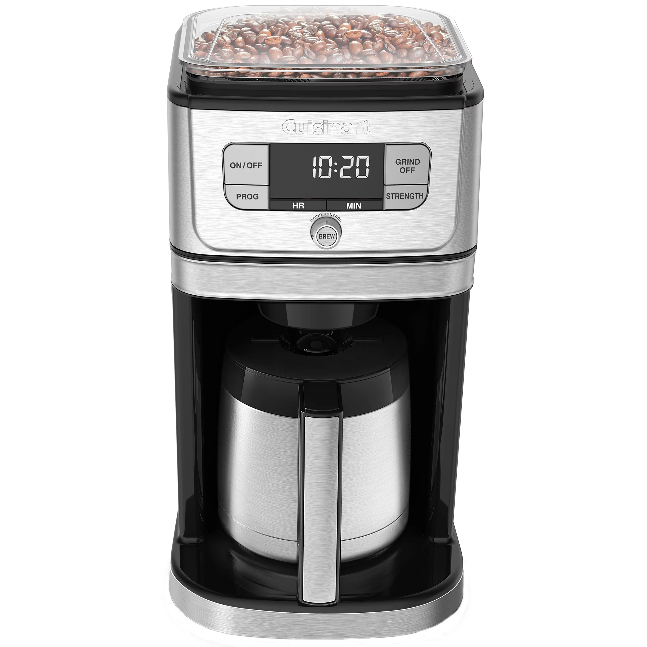 Cuisinart Grind & Brew™ 10 Cup Burr Coffeemaker, Silver, DGB-850