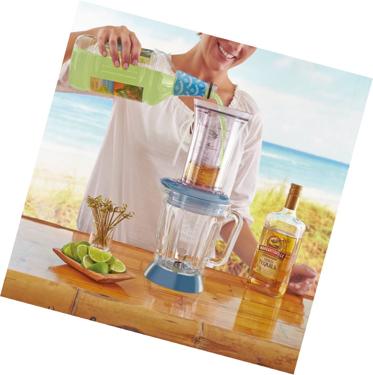 Margaritaville Key West Frozen Concoction Maker with Easy Pour Jar and XL Ice Reservoir