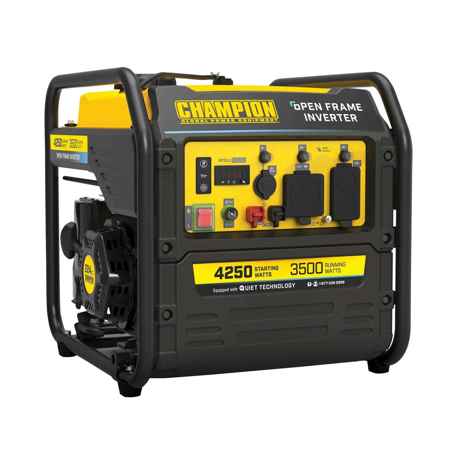 Champion Power Equipment 4250 Watt RV Ready Open Frame Inverter Generator with Quiet Technology 200954 - Shop Hardware Tools Online Store