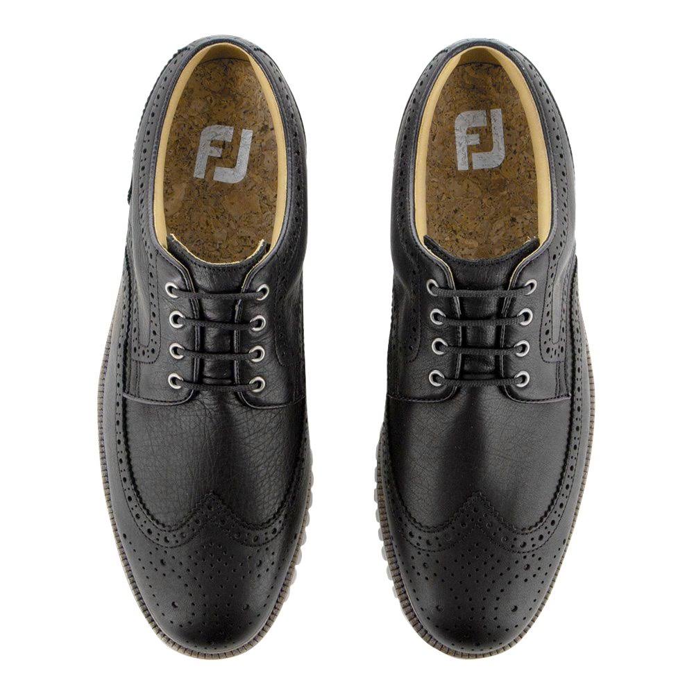 FootJoy Men&s Club Casuals Wing Tip 79059 - Black - 11 - Medium