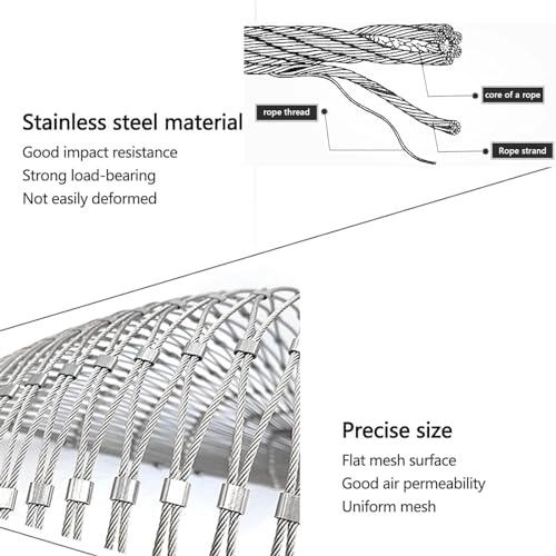 Durable Deer Fencing Net Animal Poultry Barrier Fence 2mm Wire Diameter Safety for Garden, Farm, Customizable (Size:1x40m/3.28x131.2ft)