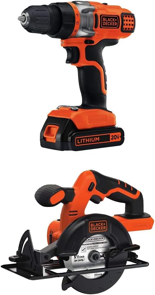 BLACK+DECKER LDX220C 20V MAX 2-Speed Cordless Drill Driver (Includes Battery and Charger) Pack of 2
