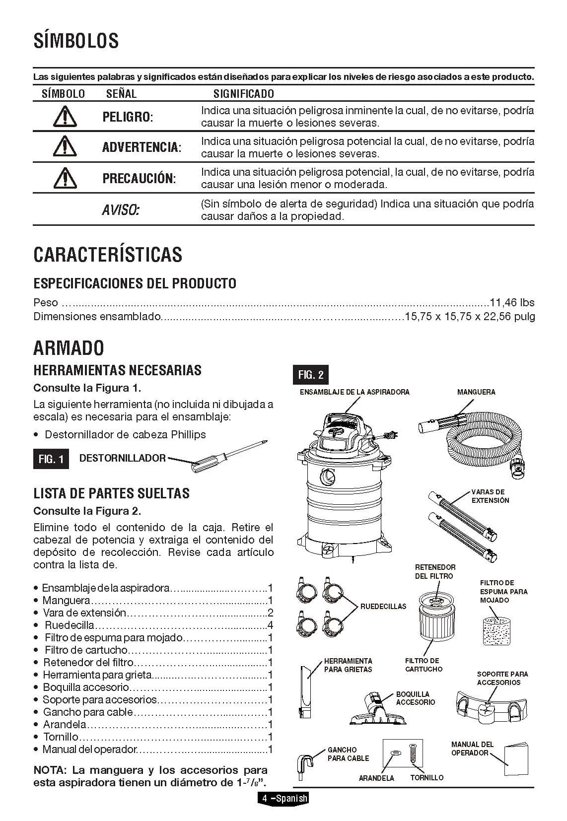 HART 6 Gallon 5 Peak HP Stainless Steel Wet/Dry Vacuum, VOC608S 3702