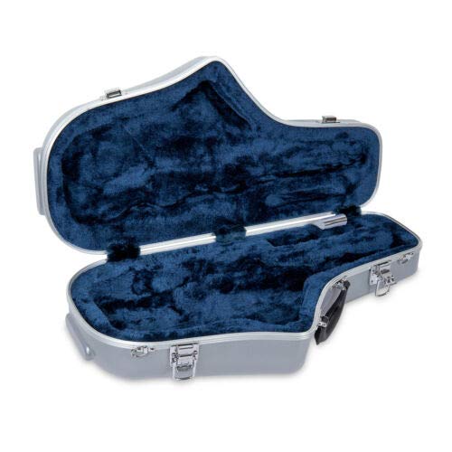 Crossrock Rectangular Alto Saxophone Case with Single Shoulder Strap-Blue(CRA862ASBL-R)
