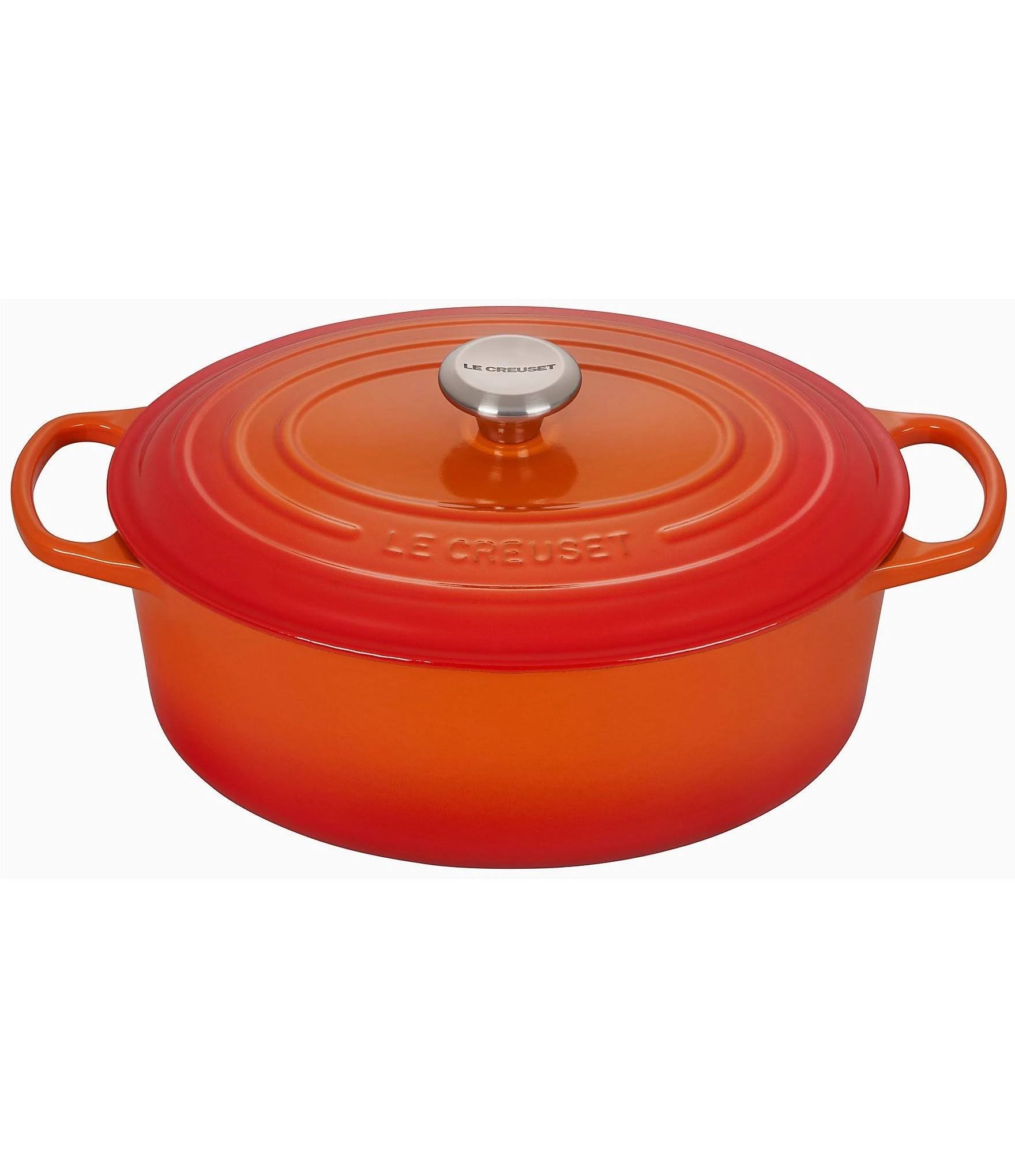 Le Creuset 6.75-Quart Signature Cast Iron Oval Dutch Oven - Flame