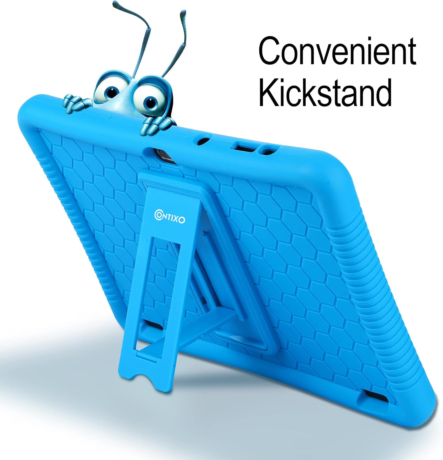Contixo Kids Tablet K102, 10-inch HD, ages 3-7, Toddler Tablet with Camera, Parental Control, Android 10, 32GB, WiFi, Learning Tablet for Children with Teacher's Approved Apps and Kid-Proof Case, Blue