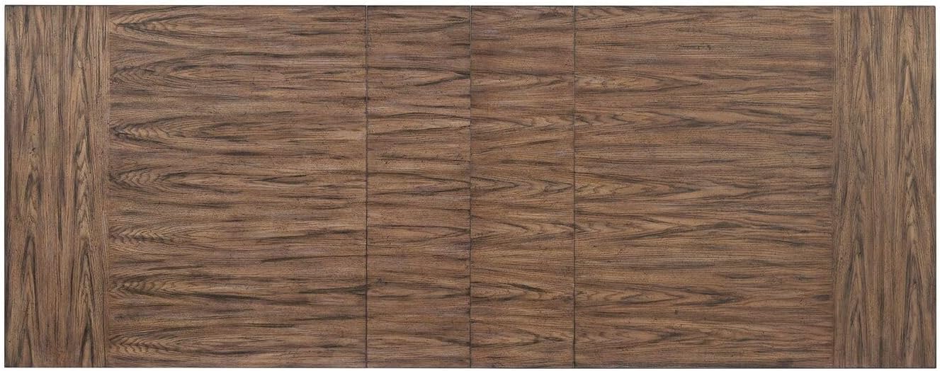 Farmhouse Fresh Rectangle Standard Height Dining Table - 42" D x 84" W x 30" H, Double Pedestal Base, Includes Two 12" Removable, Extension Leaves