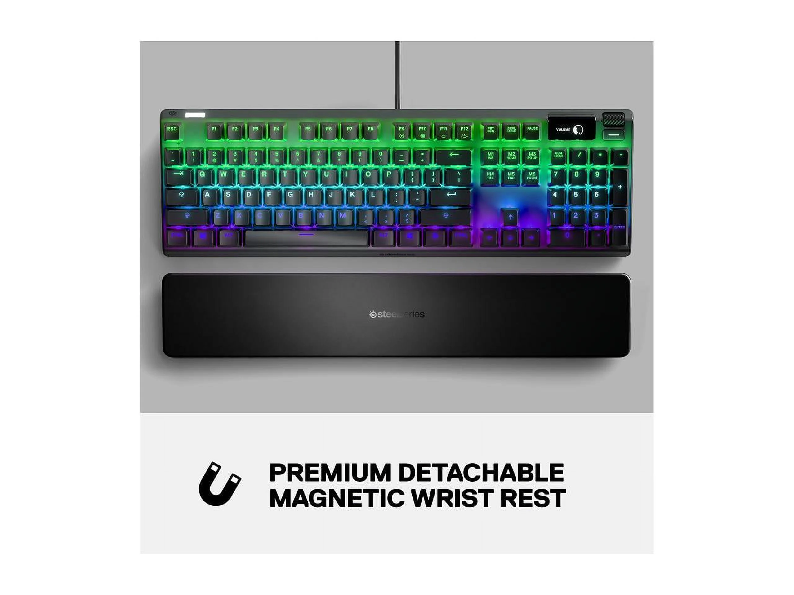 SteelSeries Apex Pro Mechanical Gaming Keyboard – Adjustable Actuation Switches – World’s Fastest Mechanical Keyboard – OLED Smart Display – RGB Backlit