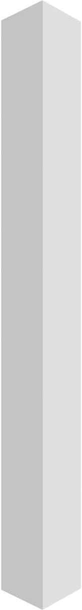 Ekena Millwork 10"W x 9'H Premium Square Non-Tapered Smooth PVC Endura-Craft Column Wrap Kit, Standard Capital & Base