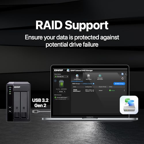 QNAP TR-004 4 Bay USB Type-C Direct Attached Storage (DAS) with hardware RAID (Diskless)