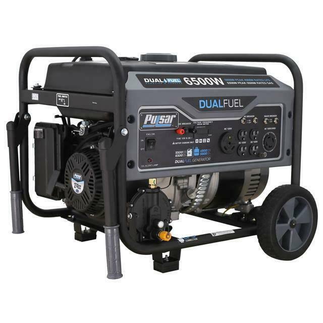 Pulsar 6500 Peak/5500 Rated Watt Dual Fuel Gas/LPG Portable Generator
