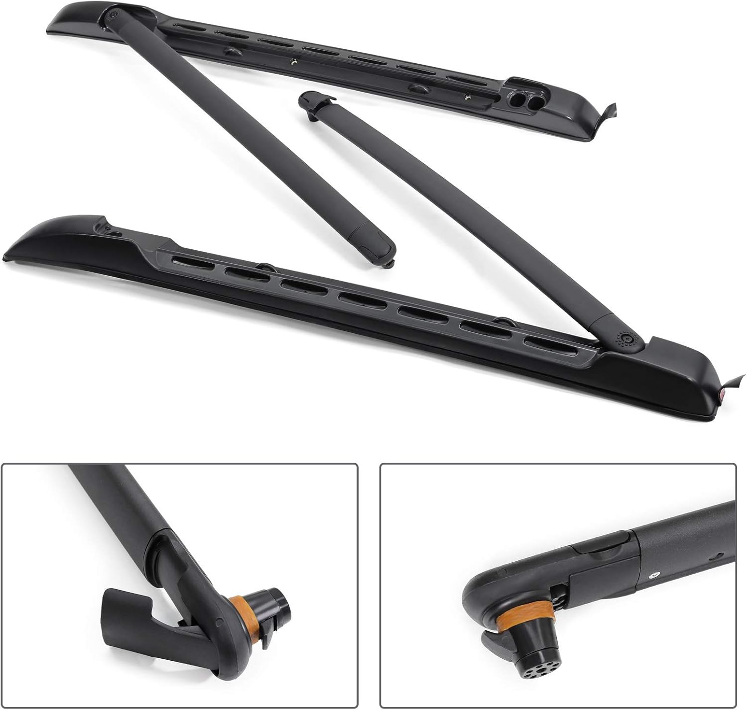 Toyota Tacoma Roof Rack Cross Bars for 2005-2022 Toyota Tacoma Double Cab Black Cross Bars Roof Racks
