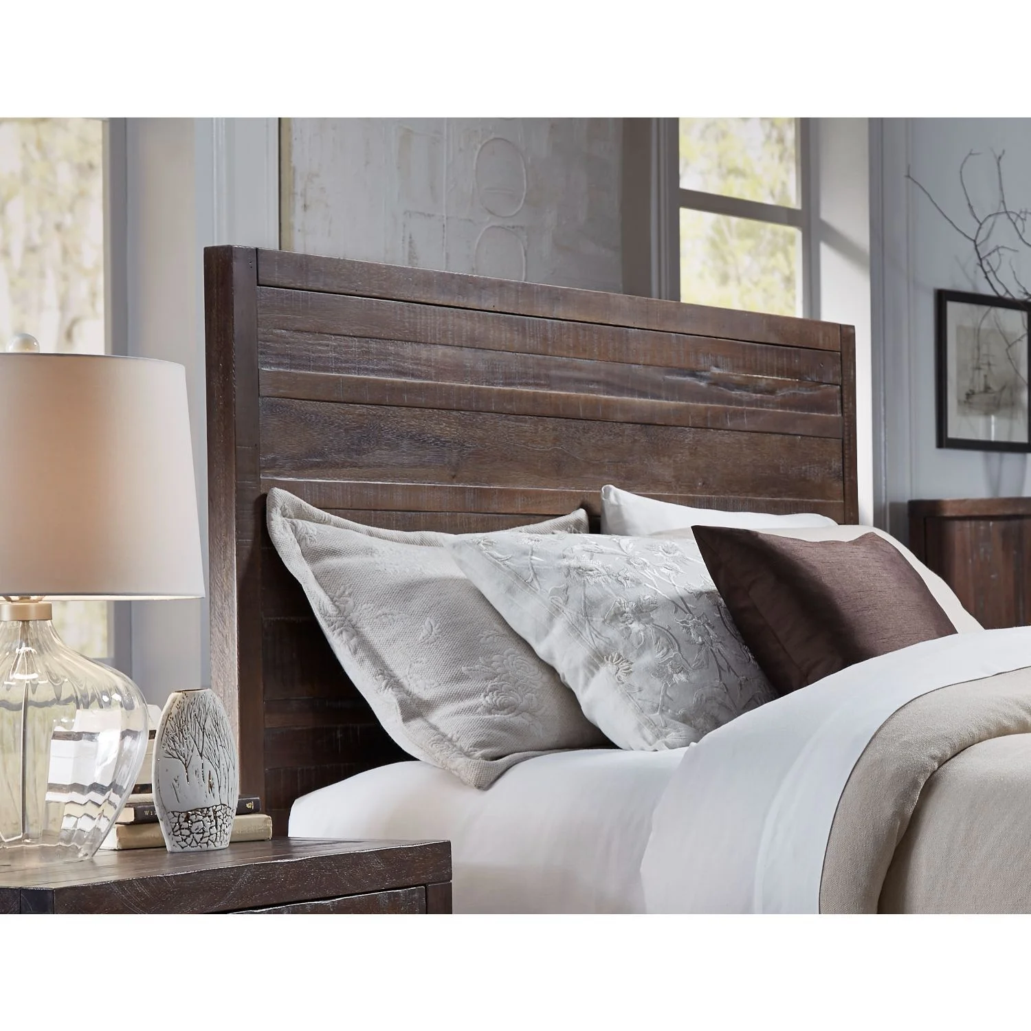 Townsend 5 PC King Storage Bedroom Set w 2 Nightstand in Java
