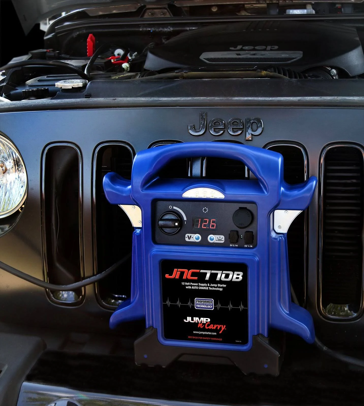 Jump-N-Carry Jnc770b 1700 Peak Amp Premium 12-Volt Jump Starter - Blue