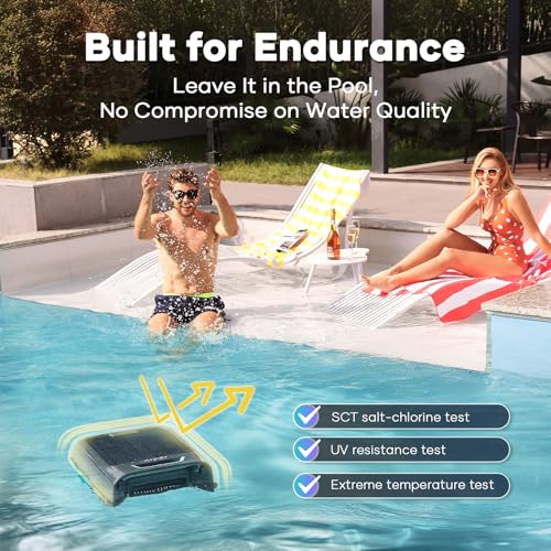 AIPER Surfer S2 Robotic Solar Pool Skimmer with APP Support, 24/7 Cleaning, Dual Charging Modes, Smart Obstacle Avoidance, Ideal for Most Swimming Pool Types