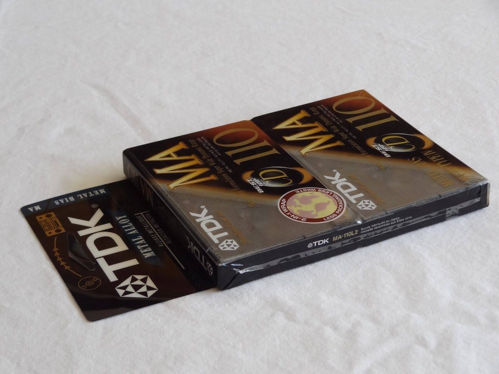 X2 TDK Ma 110 Blank Audio Cassette Tapes New Sealed Type IV Metal Bias Japan