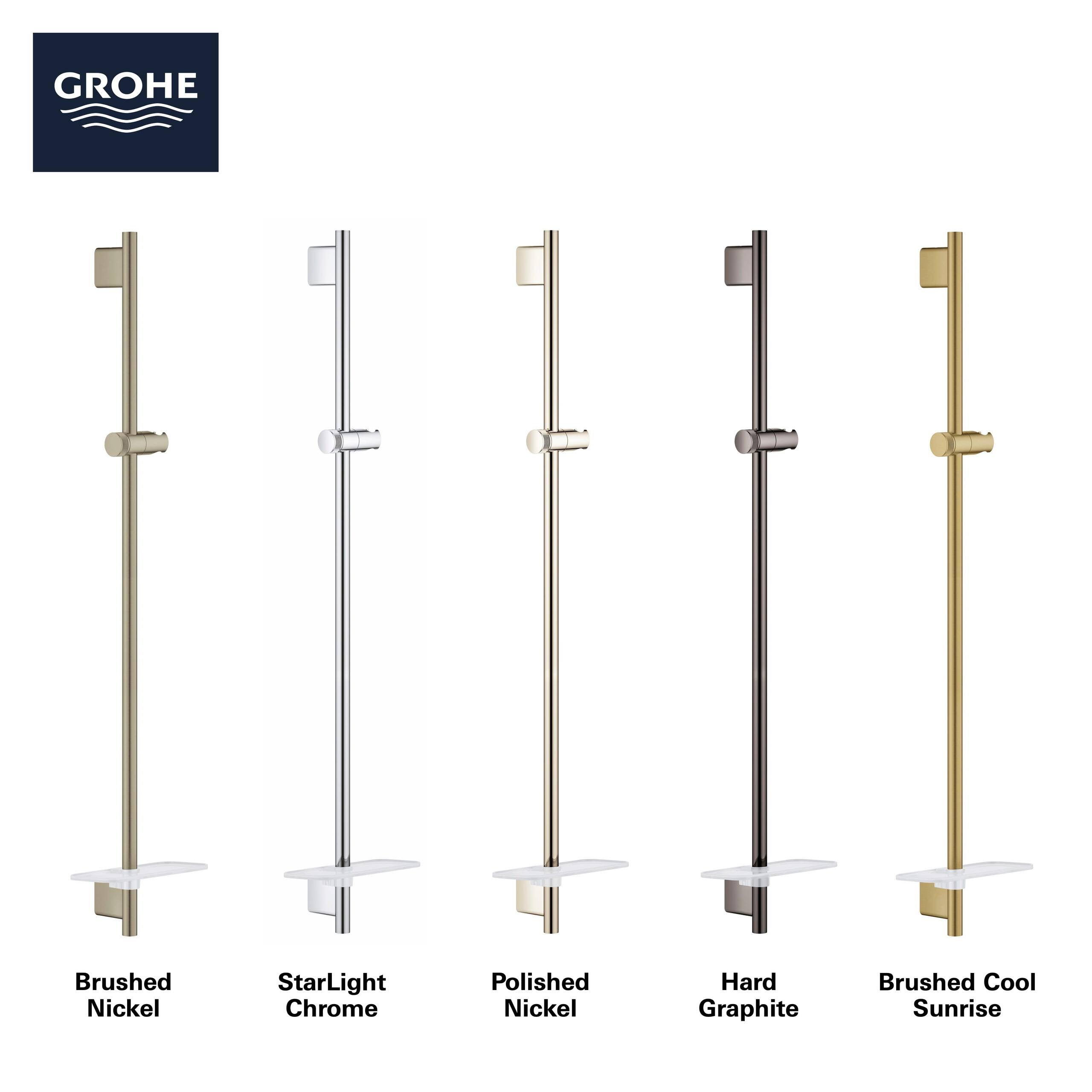 Grohe 26603000 Rainshower Smartactive 36x22 Shower Slide Bar, Starlight Chrome
