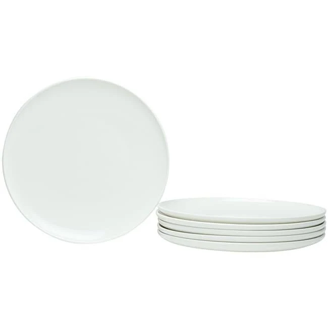 Red Vanilla Every Time White Coupe Salad Plates (Set of 6) Cream