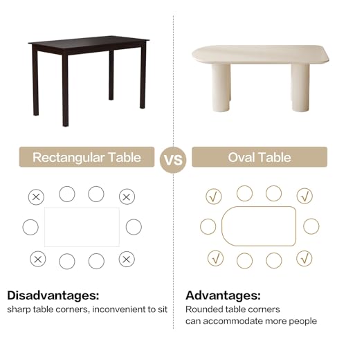 7-Piece Dining Table Set with 6 Chairs for Kitchen, Bar, Dining Room Table Set for 4-6 People, Indoor Kitchen Table Set, 55.11" Long Modern Dining Table