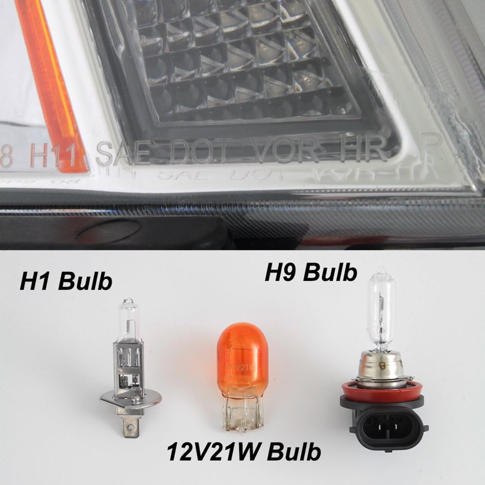 AKKON - For 2008-2014 Cadillac CTS Projector Headlight Assembly Chrome Housing Clear Lens Full Set