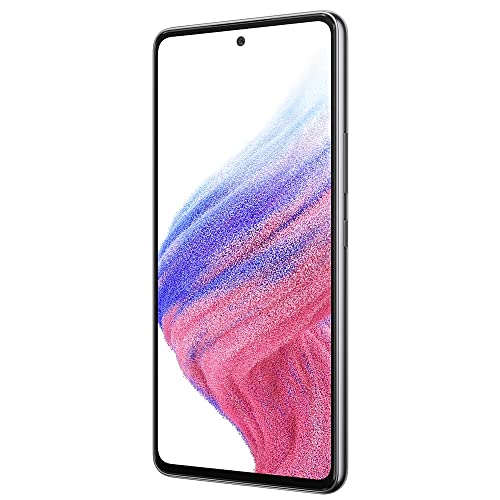 SAMSUNG Galaxy A53 5G (128GB, 6GB) 6.5'' 120Hz Full HD+, IP67 Water Resistant, Dual SIM GSM 4G Volte Unlocked (for US + Global) International Model A536E/DS (25W Charging Cube Bundle, Awesome Black)