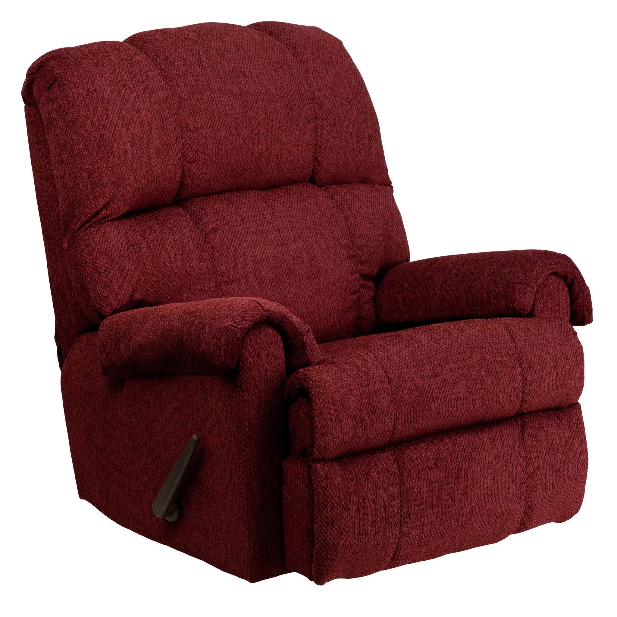 Flash Furniture Contemporary Tahoe Burgundy Chenille Rocker Recliner