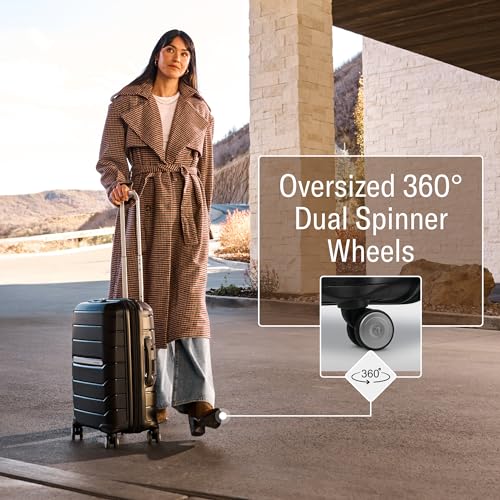Samsonite Freeform 21-Inch Hardside Carry-On Luggage - Hardshell Carry-On Suitcase - TSA, Airline-Approved - Expandable Hard Shell, Smooth Rolling Spinner Wheels for Lightweight Travel - Navy