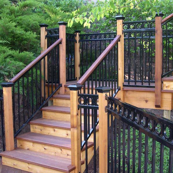 FE26 Traditional Adjustable Stair Panel by Fortress-Black Sand-40 in-6 ft