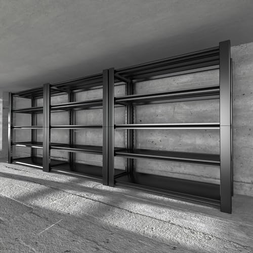 5-Tier Garage Shelving Heavy Duty, 3000 LBS Capacity Metal Storage Rack 76" H x 60" W x 24" D, Adjustable Steel Shelves Unit for Garage, Warehouse, Basement, Pantry, Workshop.1 Pack