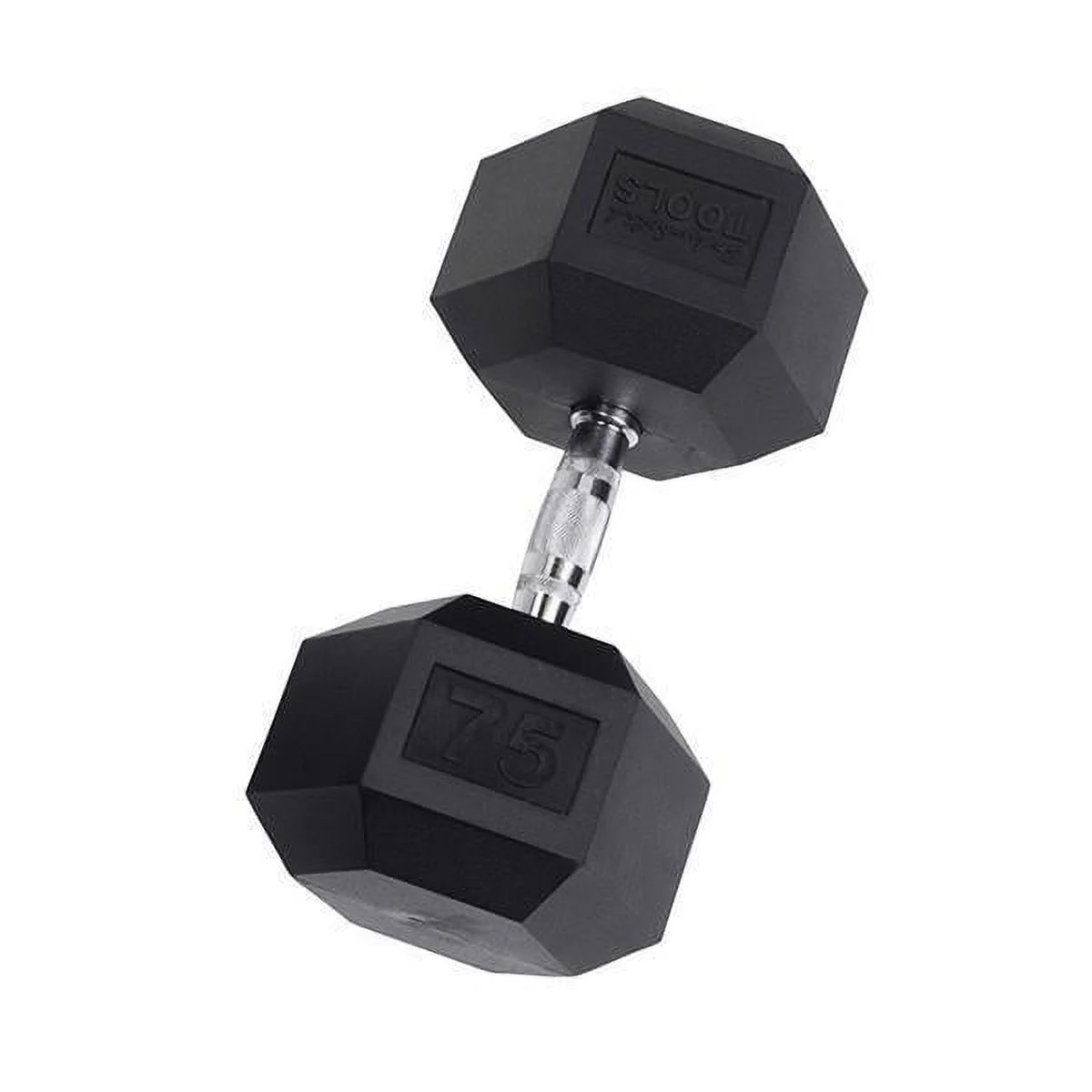 Rubber Coated Hex Dumbbells 55 lb.