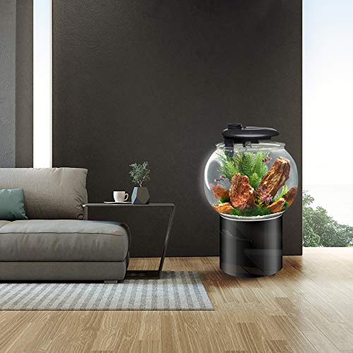 Penn-Plax AquaSphere 360 Large Bowl-Shaped Aquarium for Freshwater and Saltwater Setups – Fully Integrated Filtration System and LED Light Display - Durable Polycarbonate