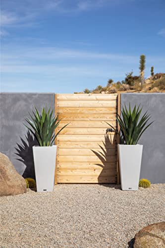 Veradek V-Resin Indoor/Outdoor Taper Planter, Set of 2 (30 inch, White)